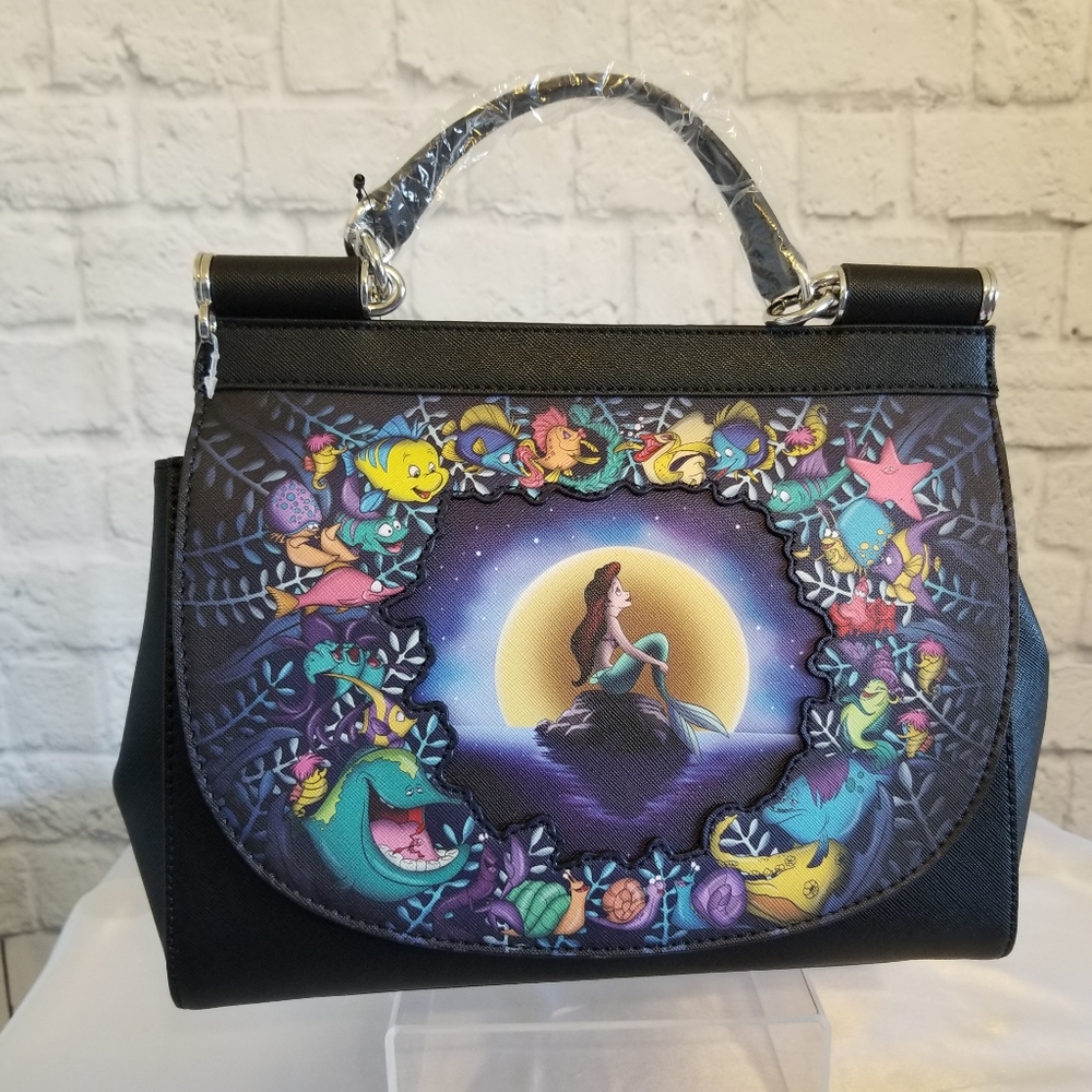 Loungefly Little Mermaid Ariel Ocean Moonlight Star Disney Bag Purse Handbag New